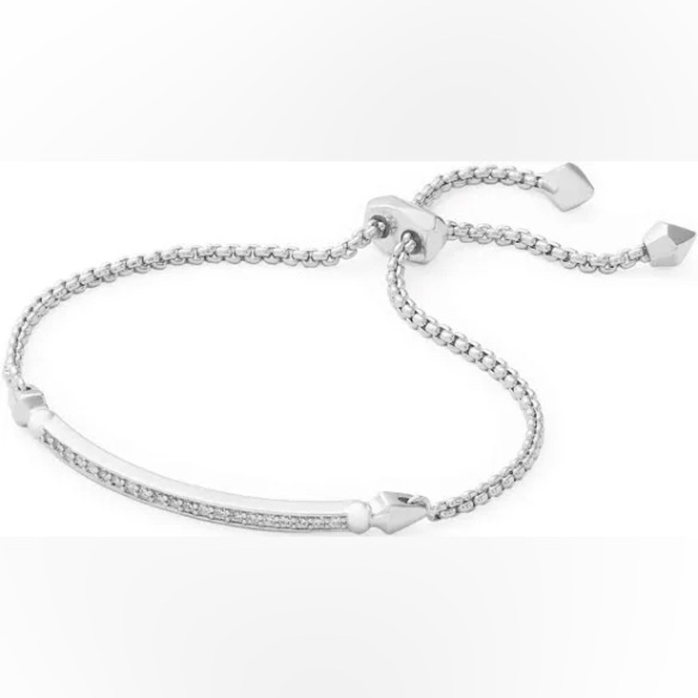 NWT Kendra Scott Ott Adjustable Chain Bracelet in Silver
